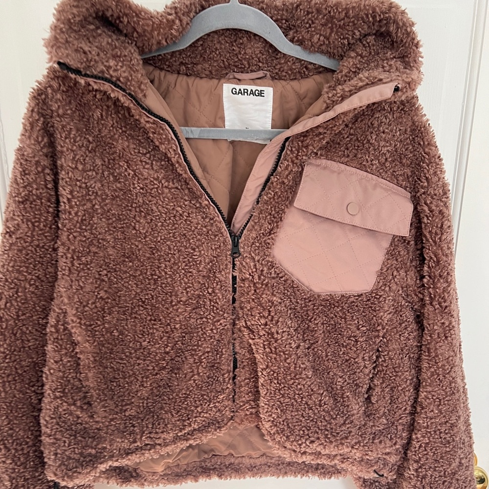 Garage Super Soft And Fuzzy Brown Jacket - image 2